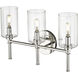 Chastine 3 Light 19 inch Polished Nickel Vanity Light Wall Light